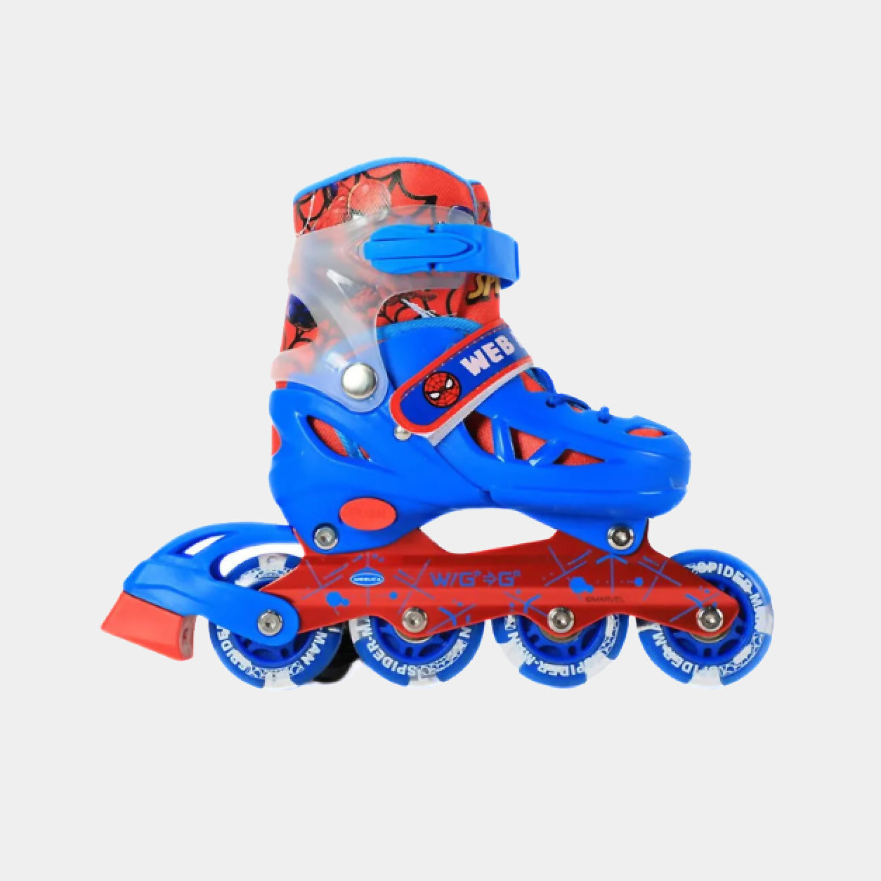 Pack Patins à Roulettes Enfant Spiderman Réglables avec Casque et Protections
