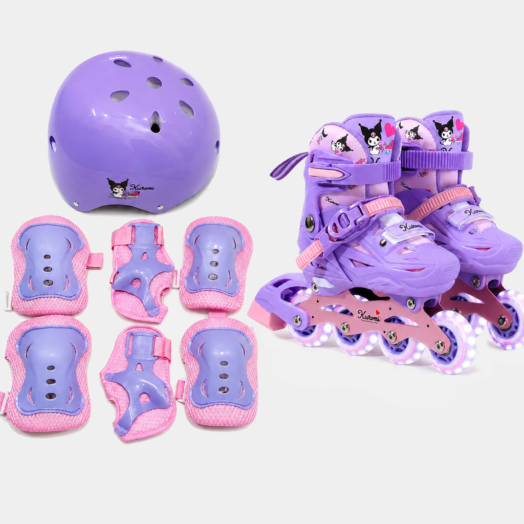 Pack Patins à Roulettes Enfant Réglables avec Casque et Protections