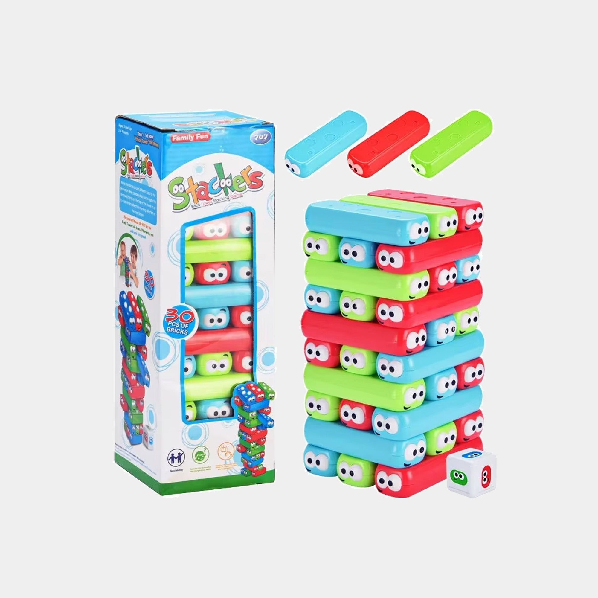 Jeu d’Équilibre Coloré pour Enfants – Blocs Empilables