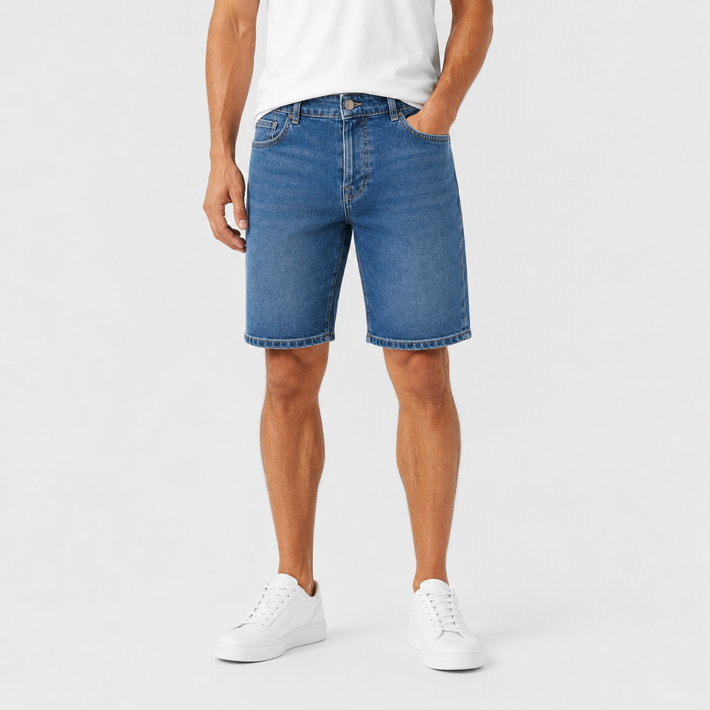 Short en jean Bleu