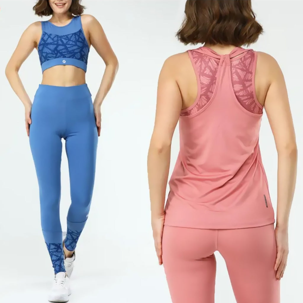 Ensemble Sport Femme 3 Pièces – Legging, Brassière & Débardeur