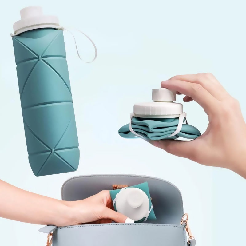 Bouteille d'eau pliable en silicone
