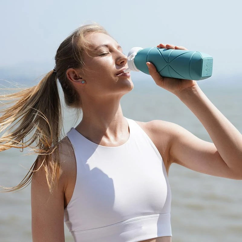 Bouteille d'eau pliable en silicone