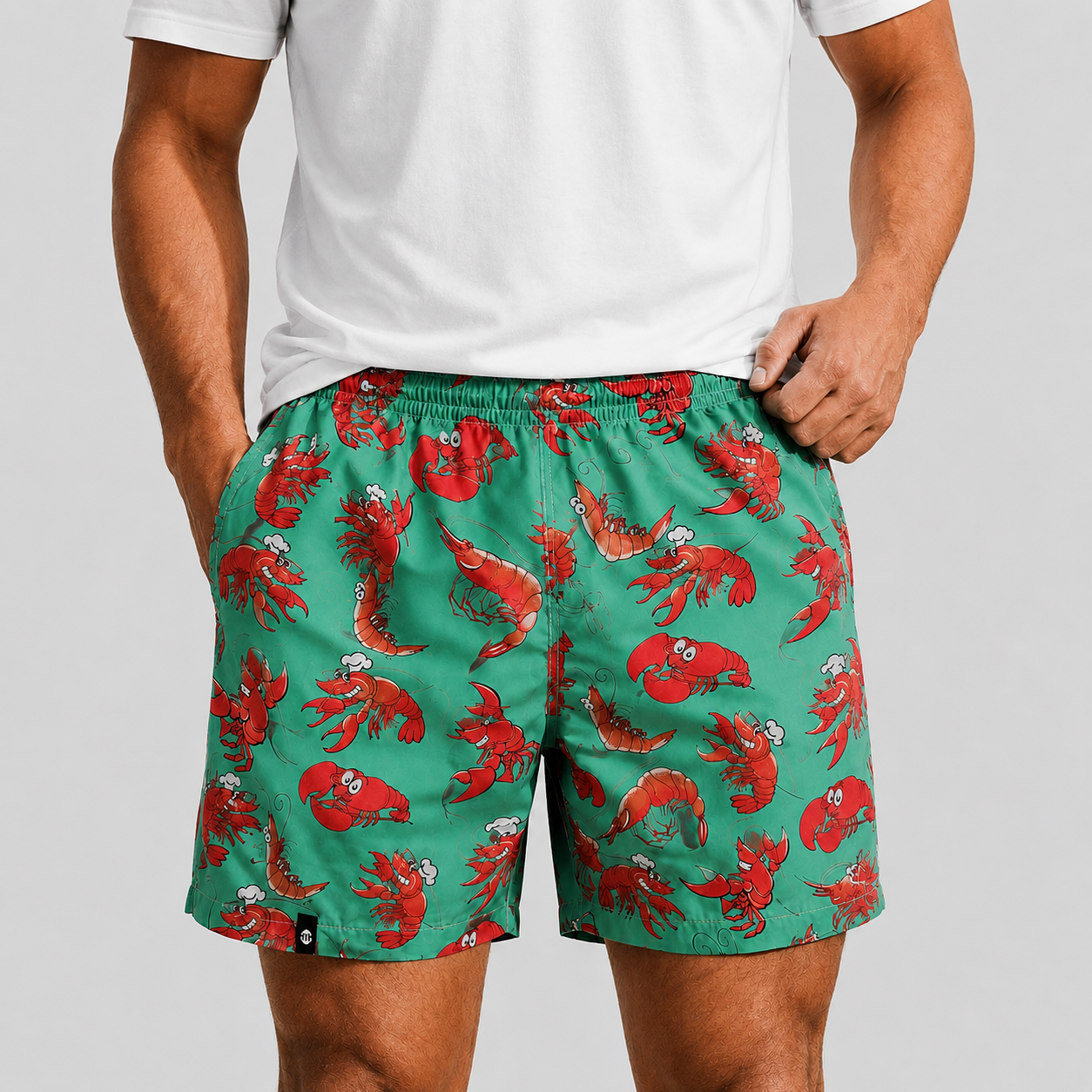 Short de Plage – Motif Homards &Crevettes