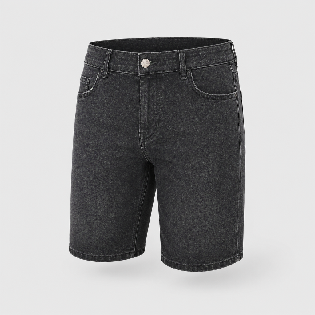 Short en jean Gris