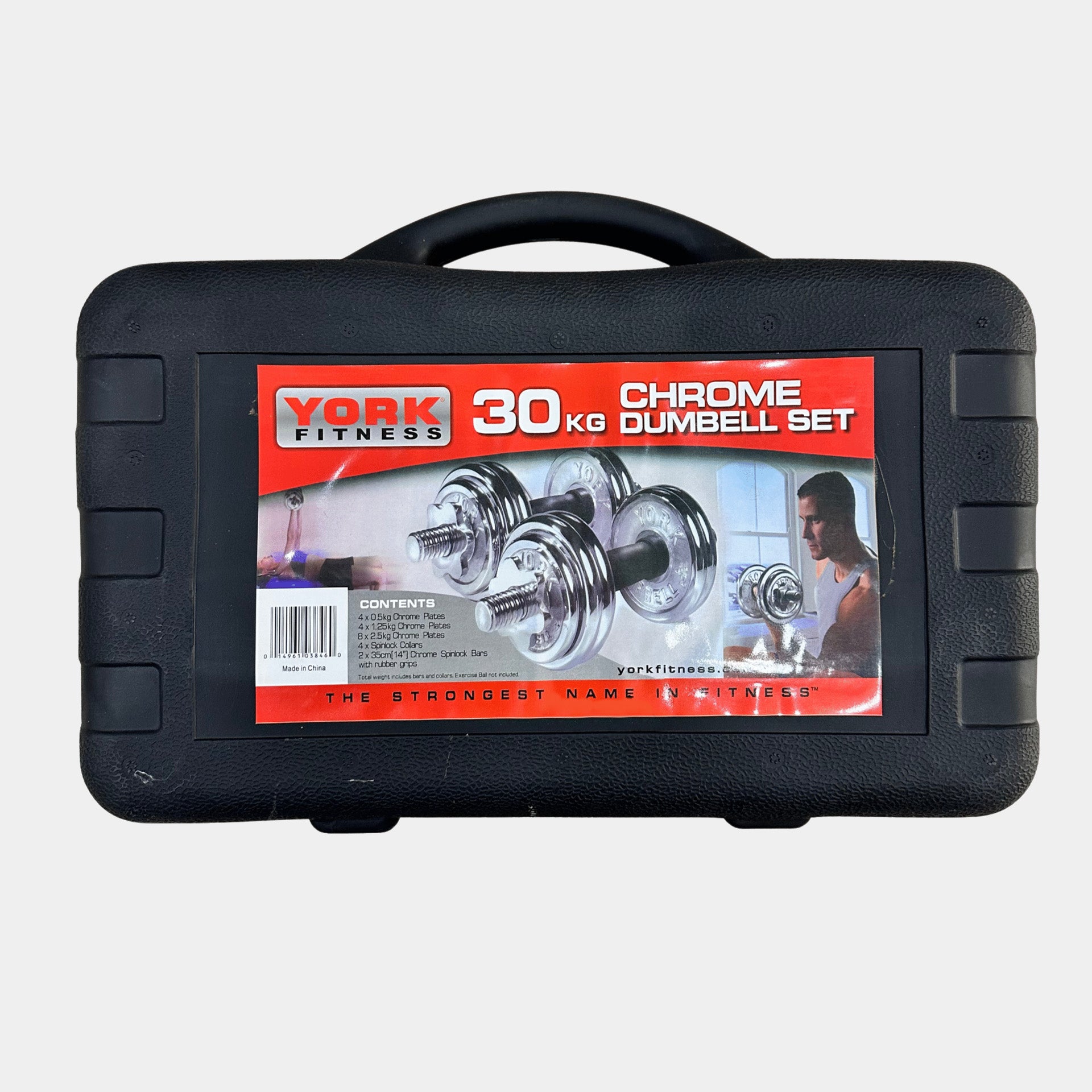 Haltères chromées 30KG avec mallette – Set fitness complet
