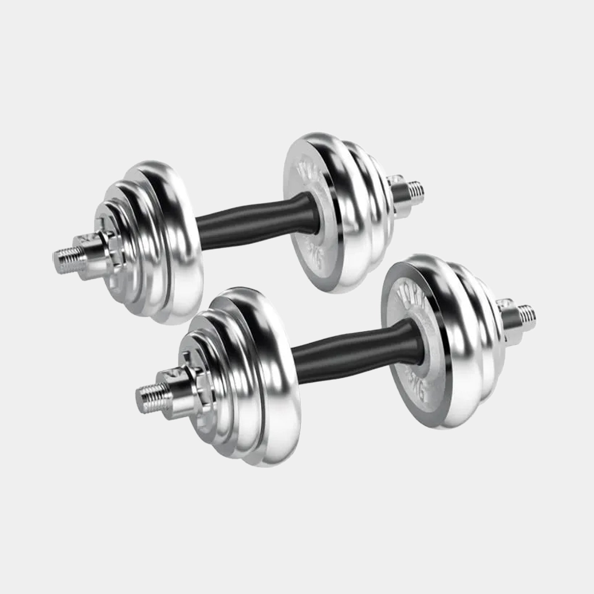 Haltères chromées 30KG avec mallette – Set fitness complet