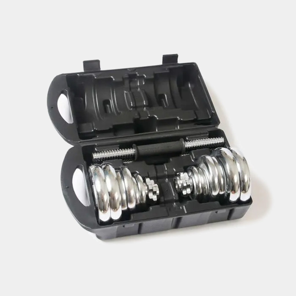 Haltères York Fitness 20KG avec mallette – Set complet