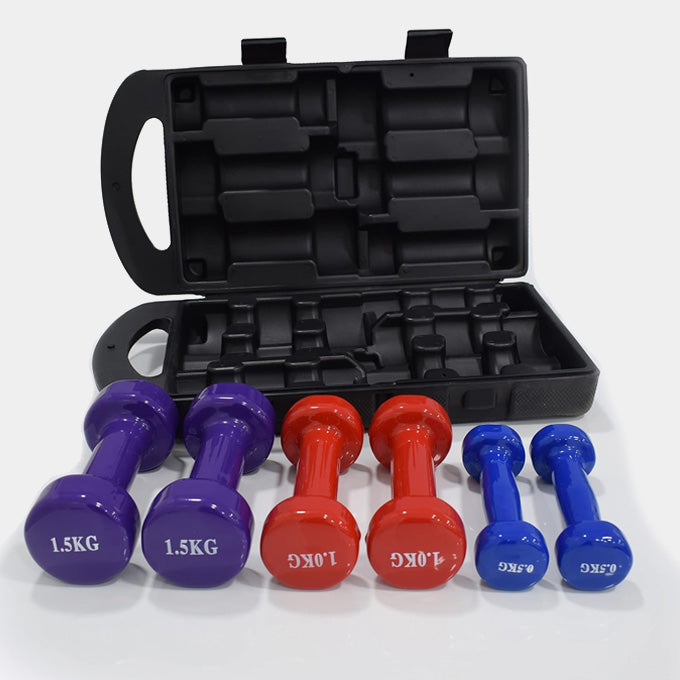 Set haltères fitness 6KG avec mallette