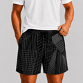 Short de Plage – Motif Graphique Noir & Blanc