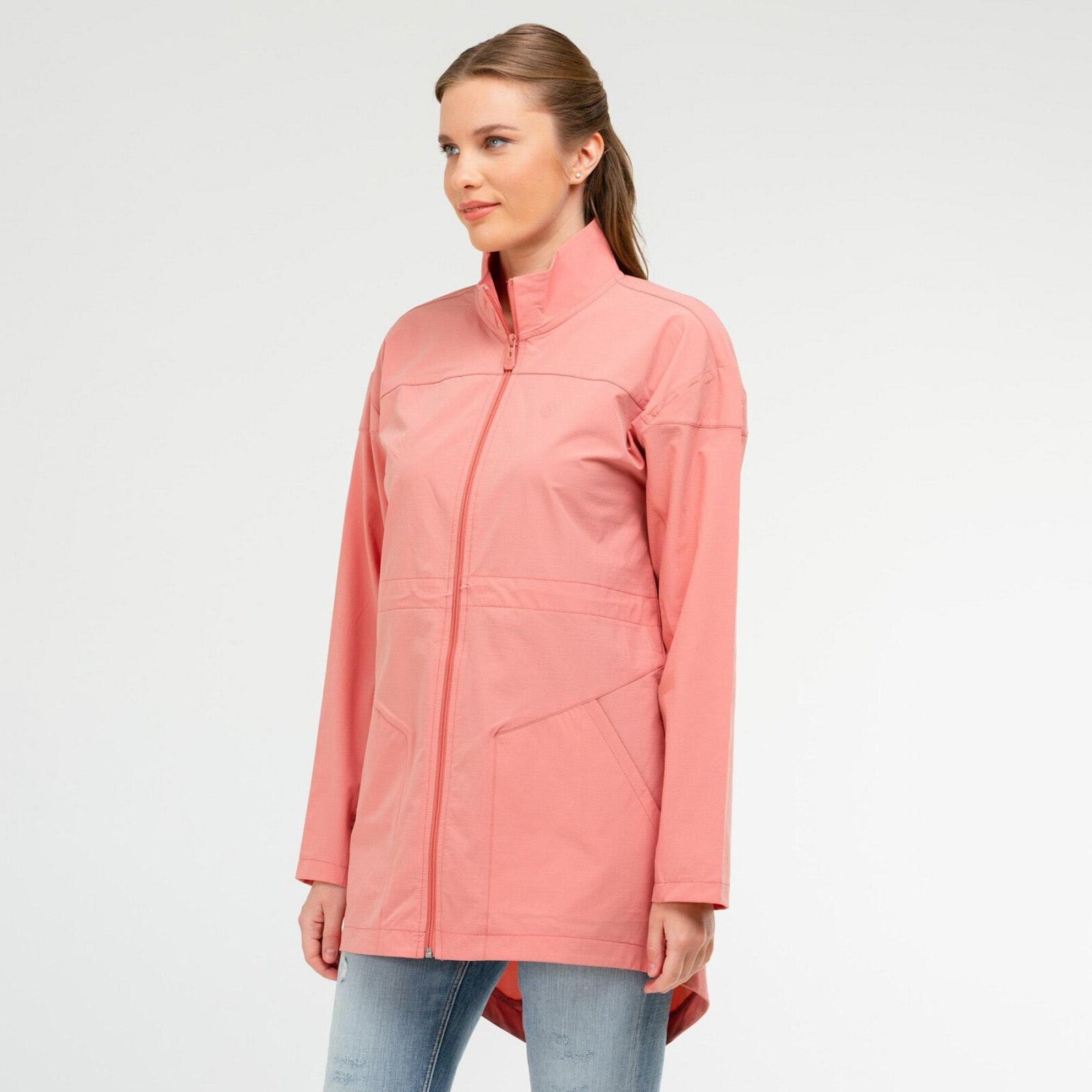 Veste Femme Mi-Longue Zippée