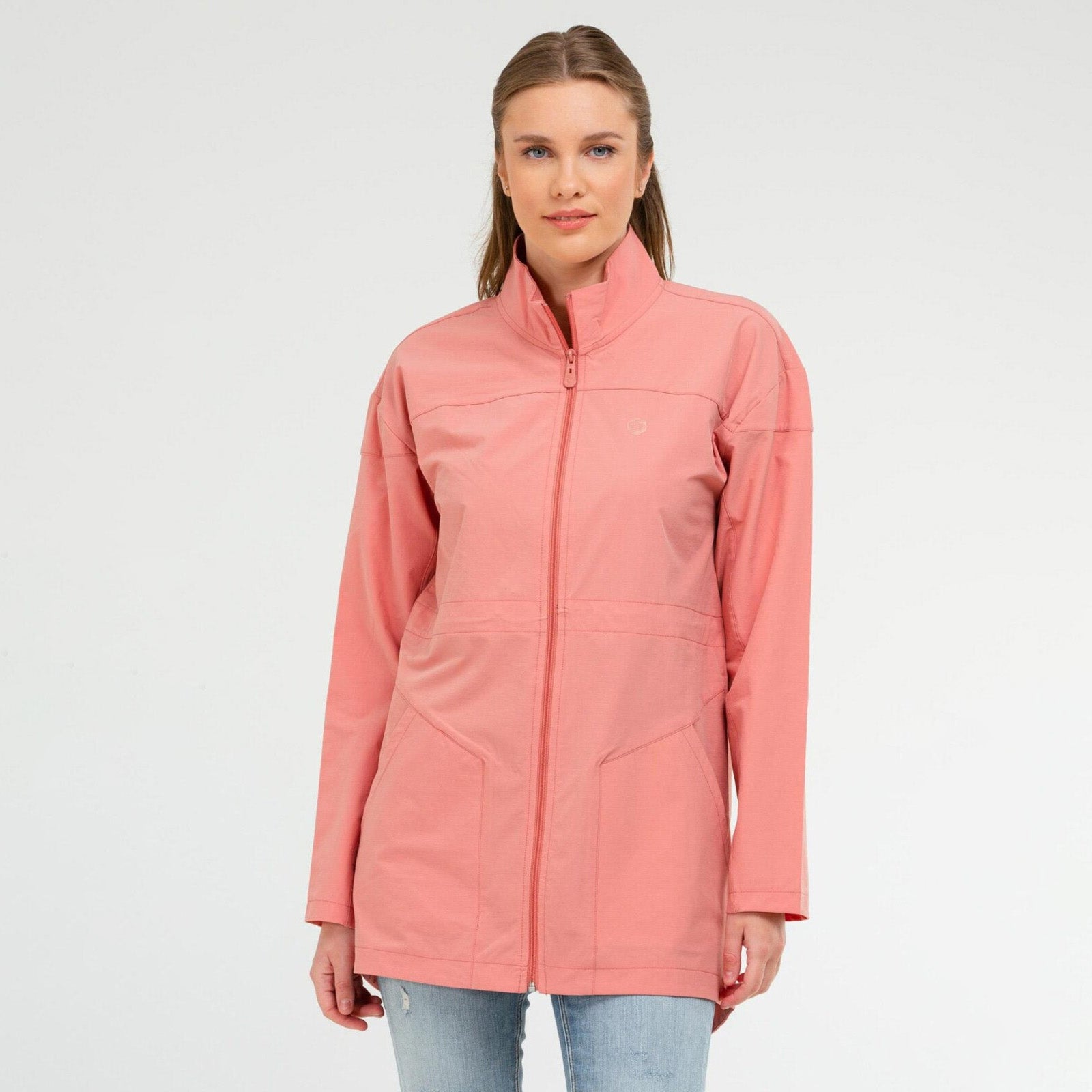 Veste Femme Mi-Longue Zippée