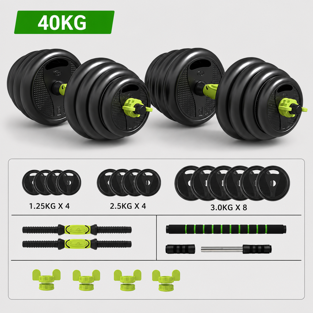 Haltères réglables 40KG 3 en 1