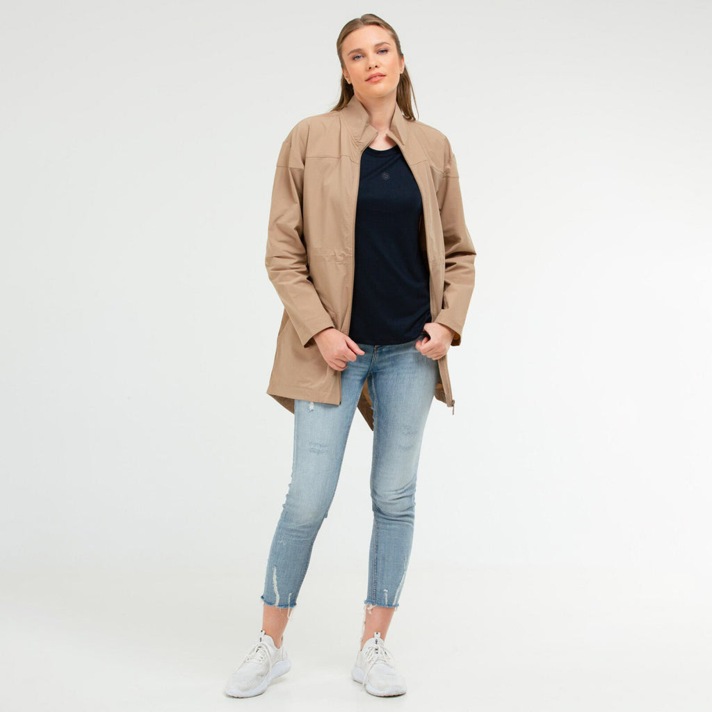 Veste Femme Mi-Longue Zippée