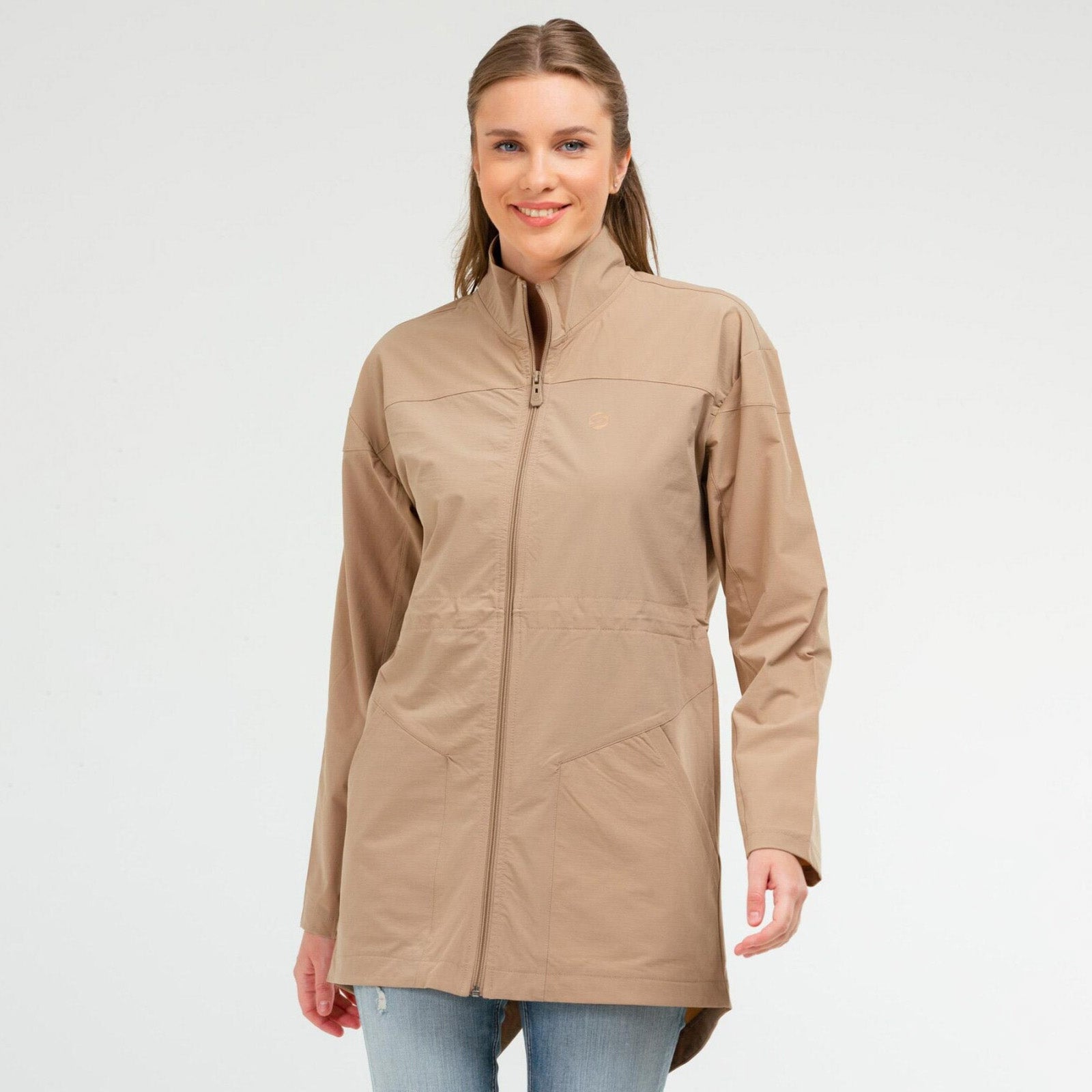 Veste Femme Mi-Longue Zippée
