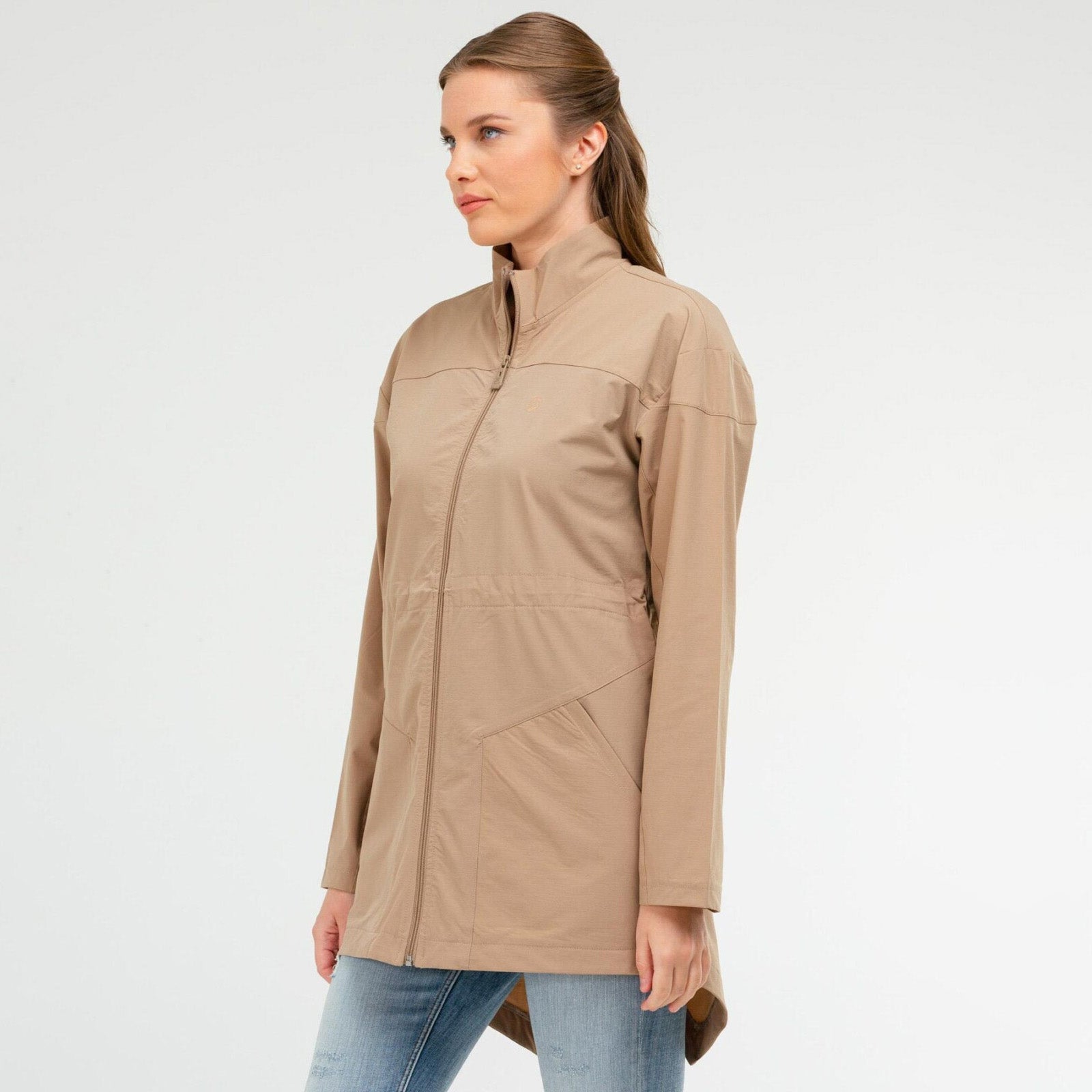 Veste Femme Mi-Longue Zippée