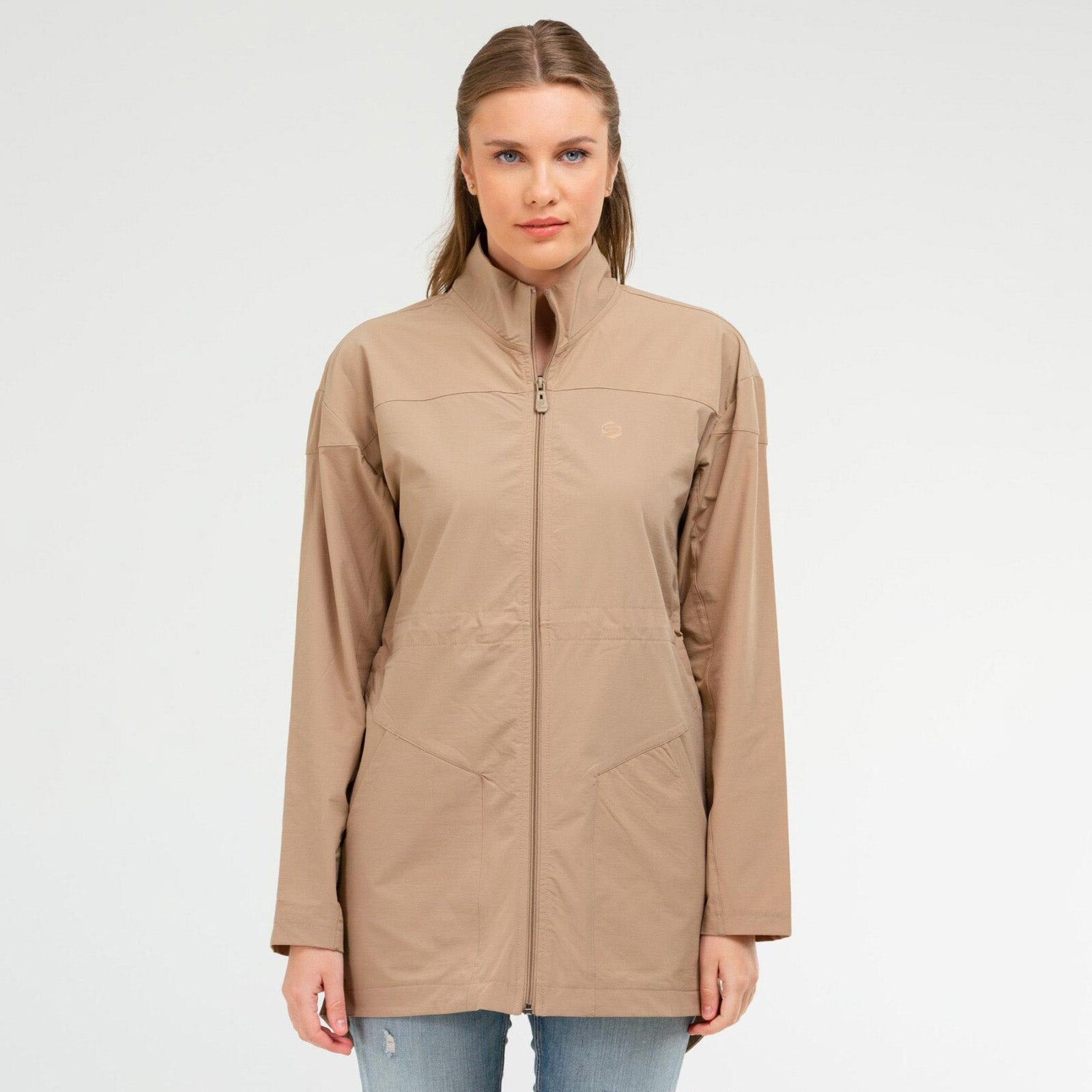 Veste Femme Mi-Longue Zippée