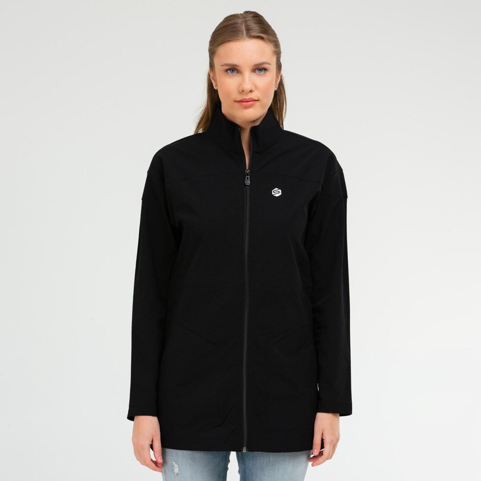 Veste Femme Mi-Longue Zippée