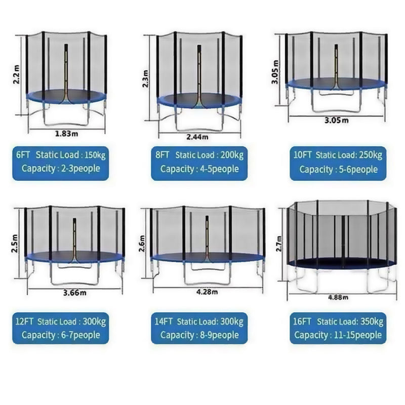 Trampoline d'extérieur avec Filet de Sécurité