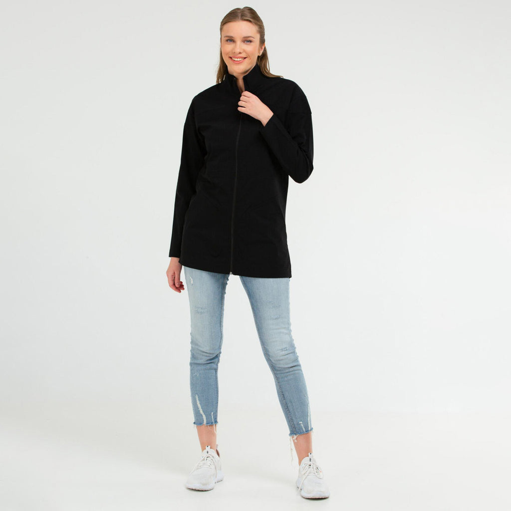 Veste Femme Mi-Longue Zippée