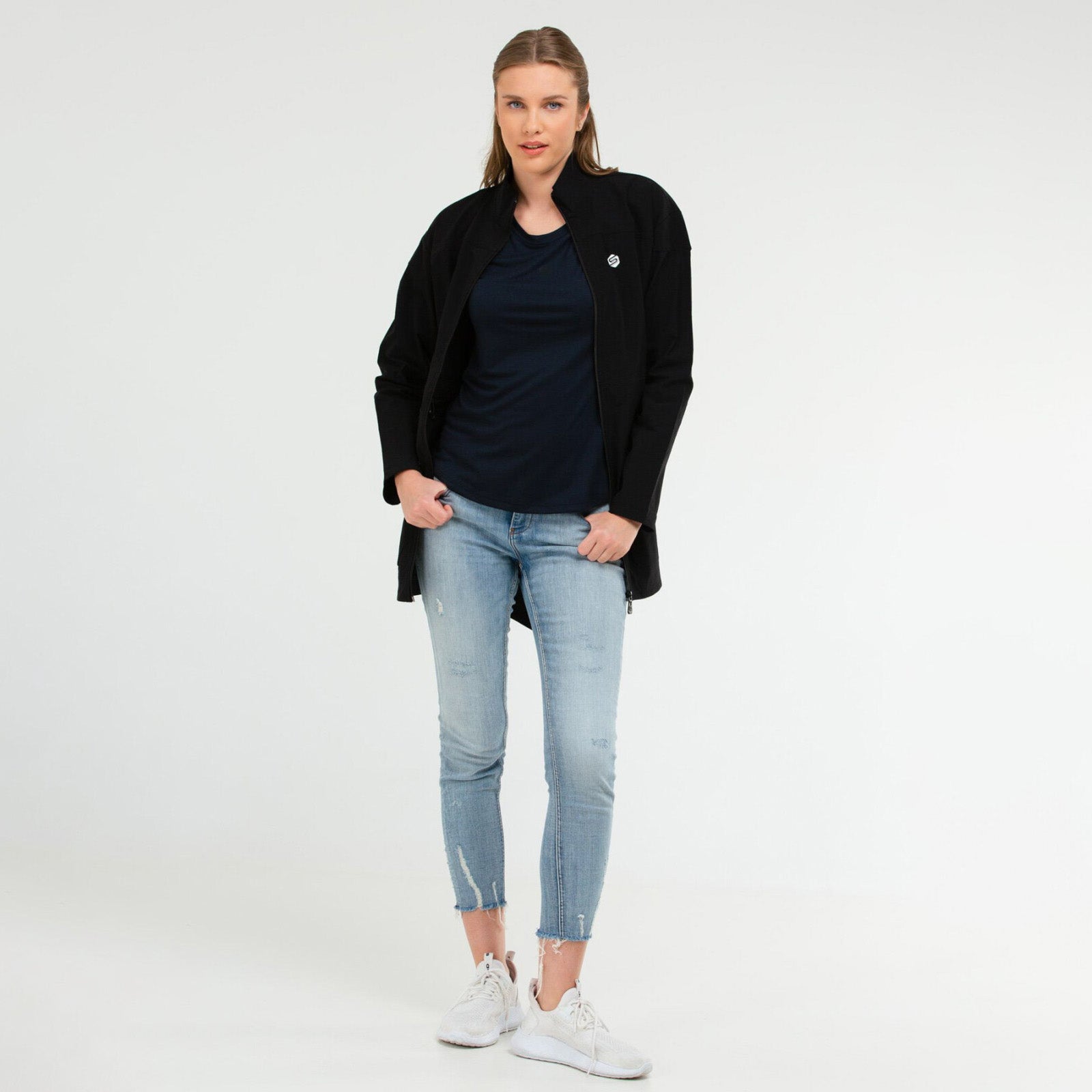 Veste Femme Mi-Longue Zippée