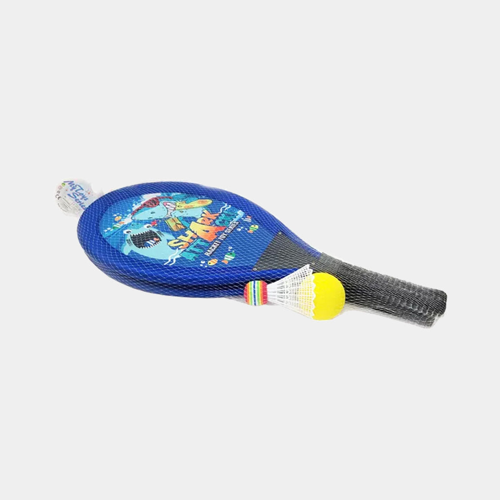 Set de raquettes enfant avec balle et volant -Shark Design