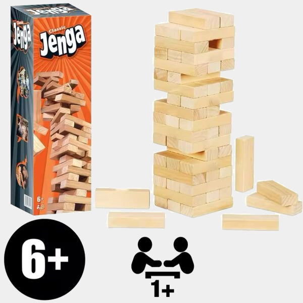 Jenga en Bois – Jeu d’Équilibre Classique