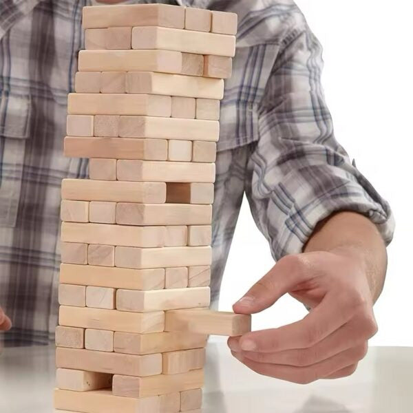 Jenga en Bois – Jeu d’Équilibre Classique