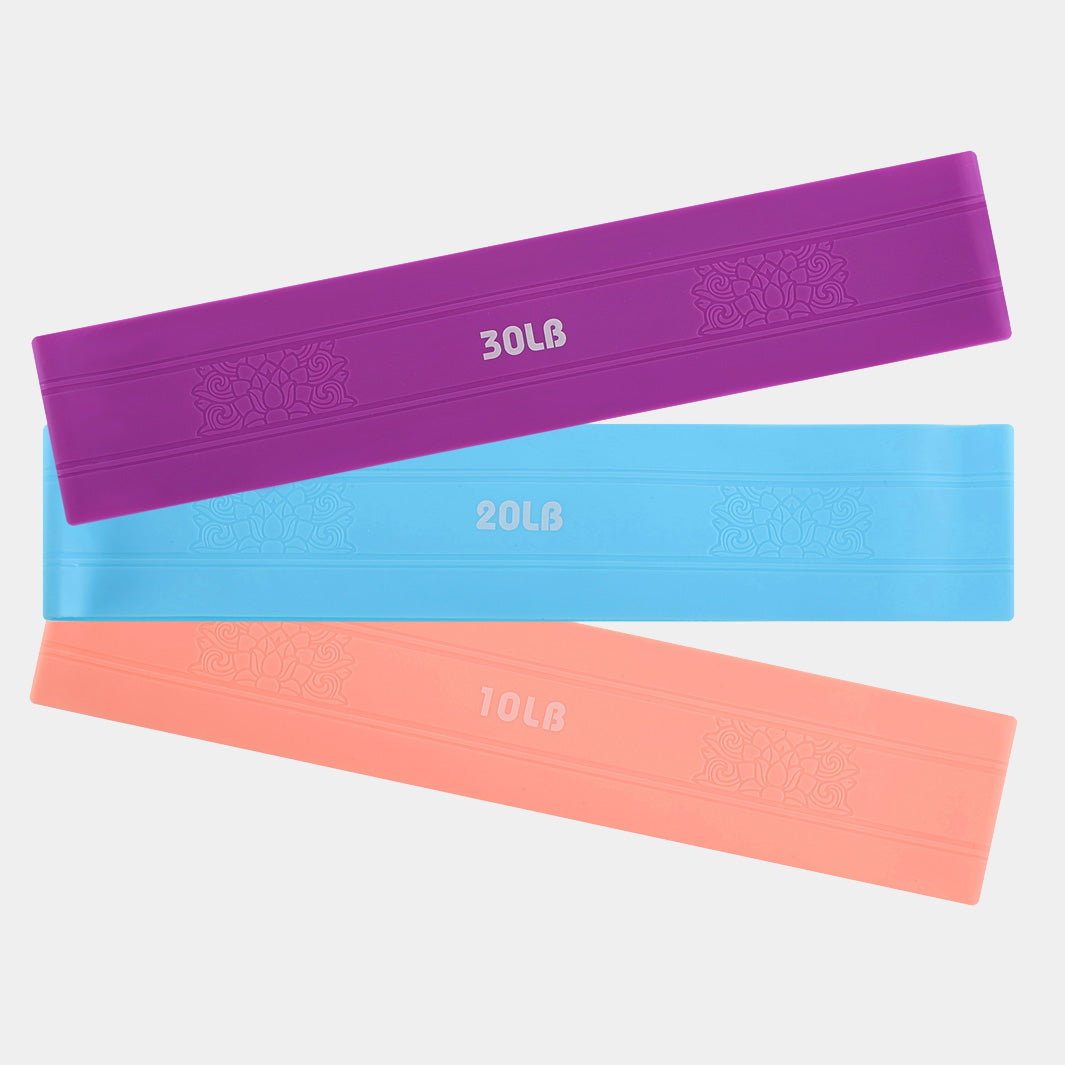 Ensemble de 3 Bandes Élastiques de Résistance en Silicone SP-Sport FI-8736 – Anneaux de Boucle pour Fitness et Musculation