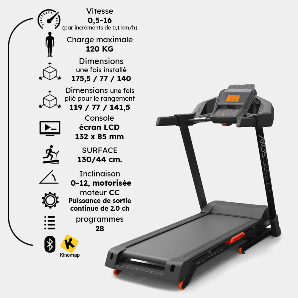 TAPIS ROULANT KETTLER SPRINTER 2.0