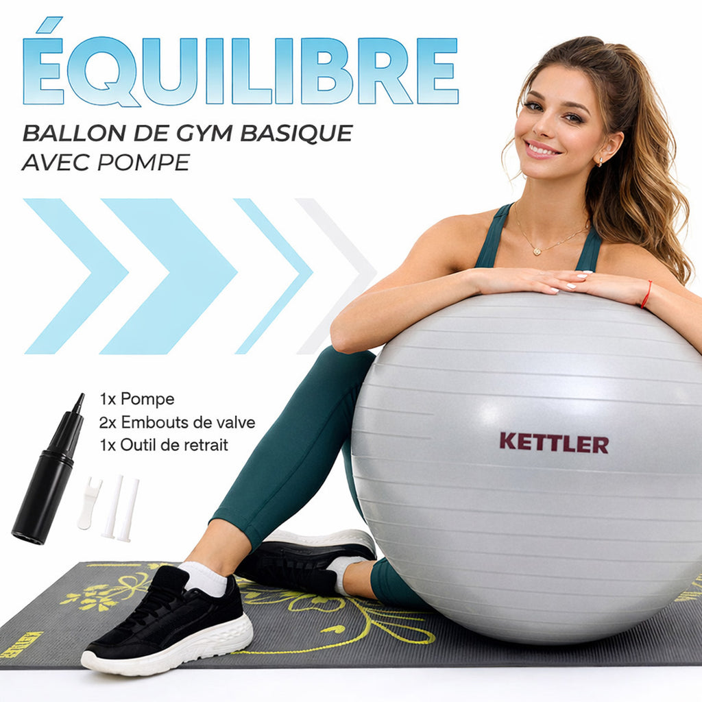 BALLON DE GYM BASIQUE 65 cm KETTLER