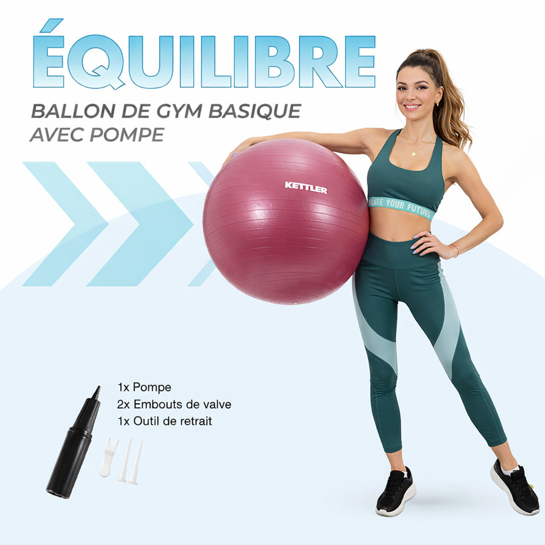 BALLON DE GYM BASIQUE 75 cm KETTLER