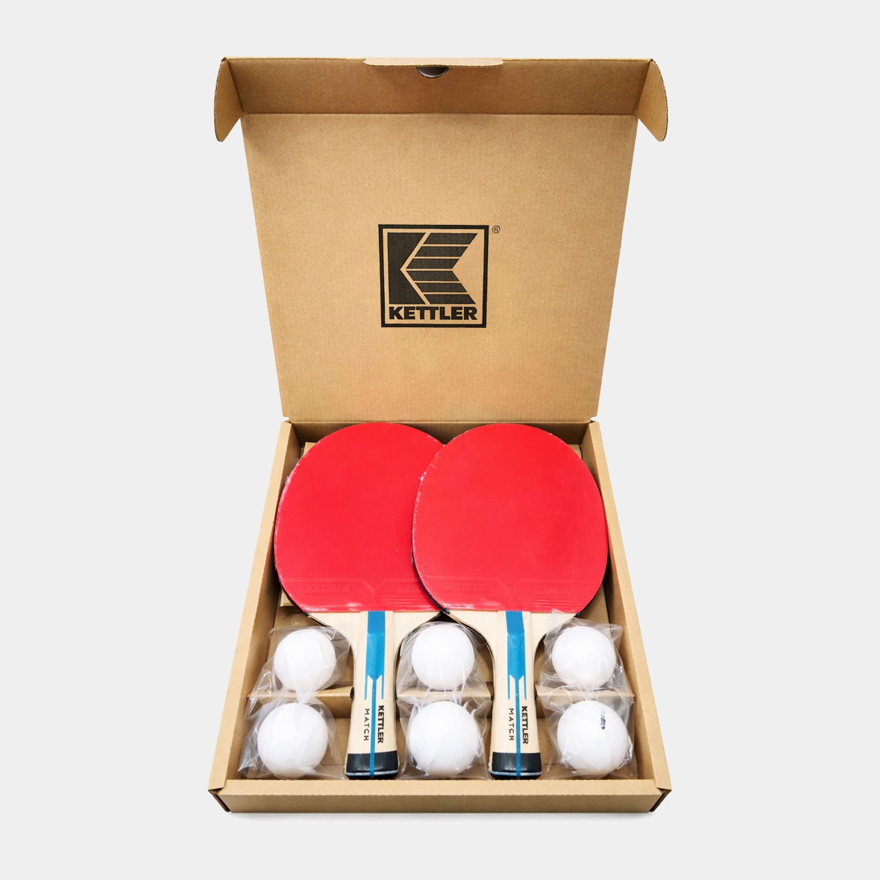 KETTLER Set de raquettes de ping-pong Match