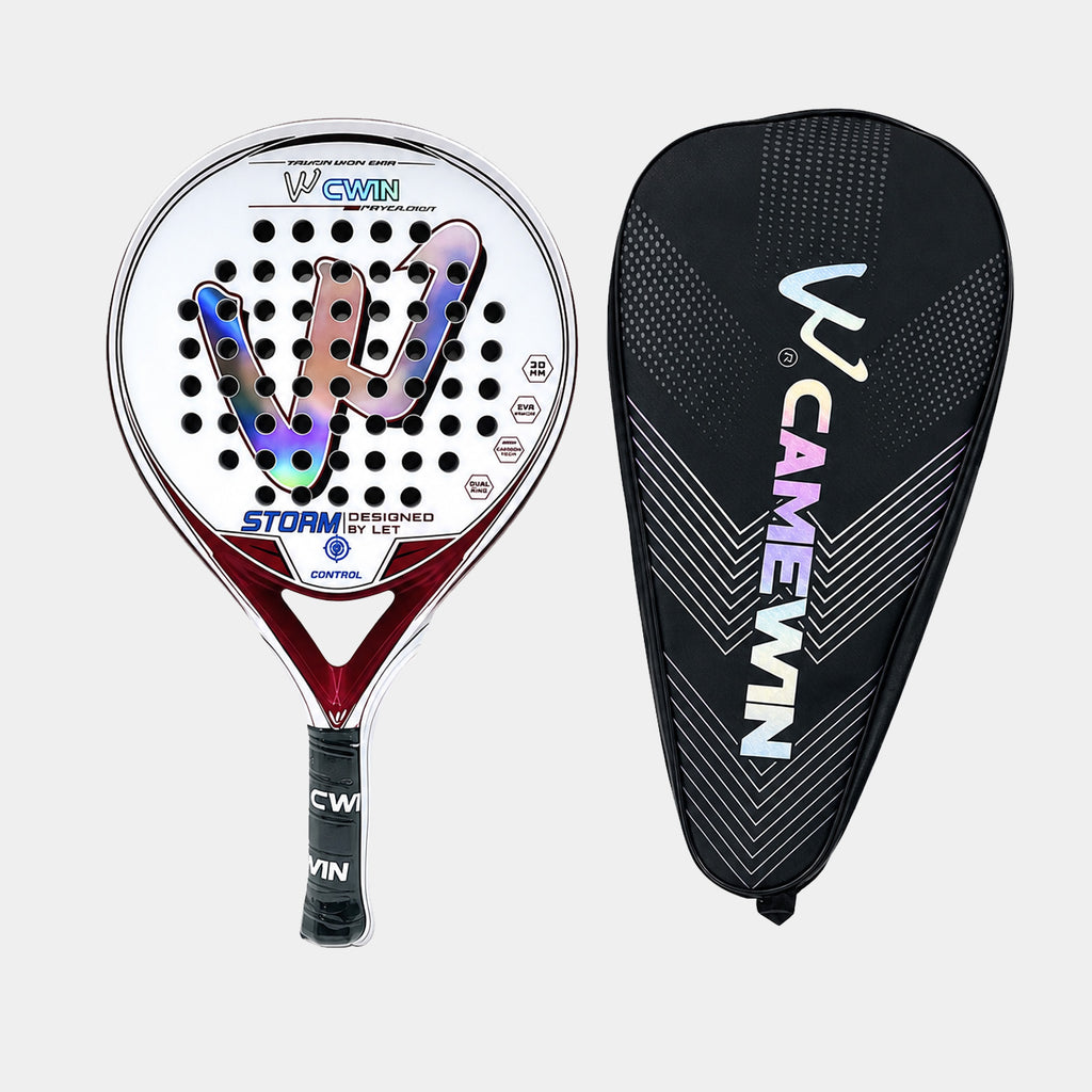 Raquette de Padel CWIN 4018 en Fibre de Carbone – Légère, Noyau EVA Memory Flex, Haute Performance