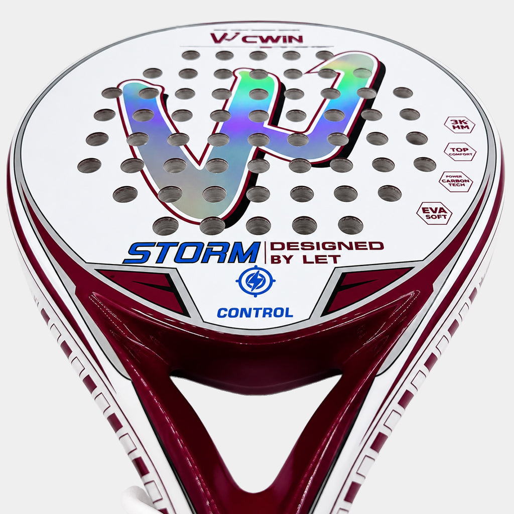 Raquette de Padel CWIN 4018 en Fibre de Carbone – Légère, Noyau EVA Memory Flex, Haute Performance