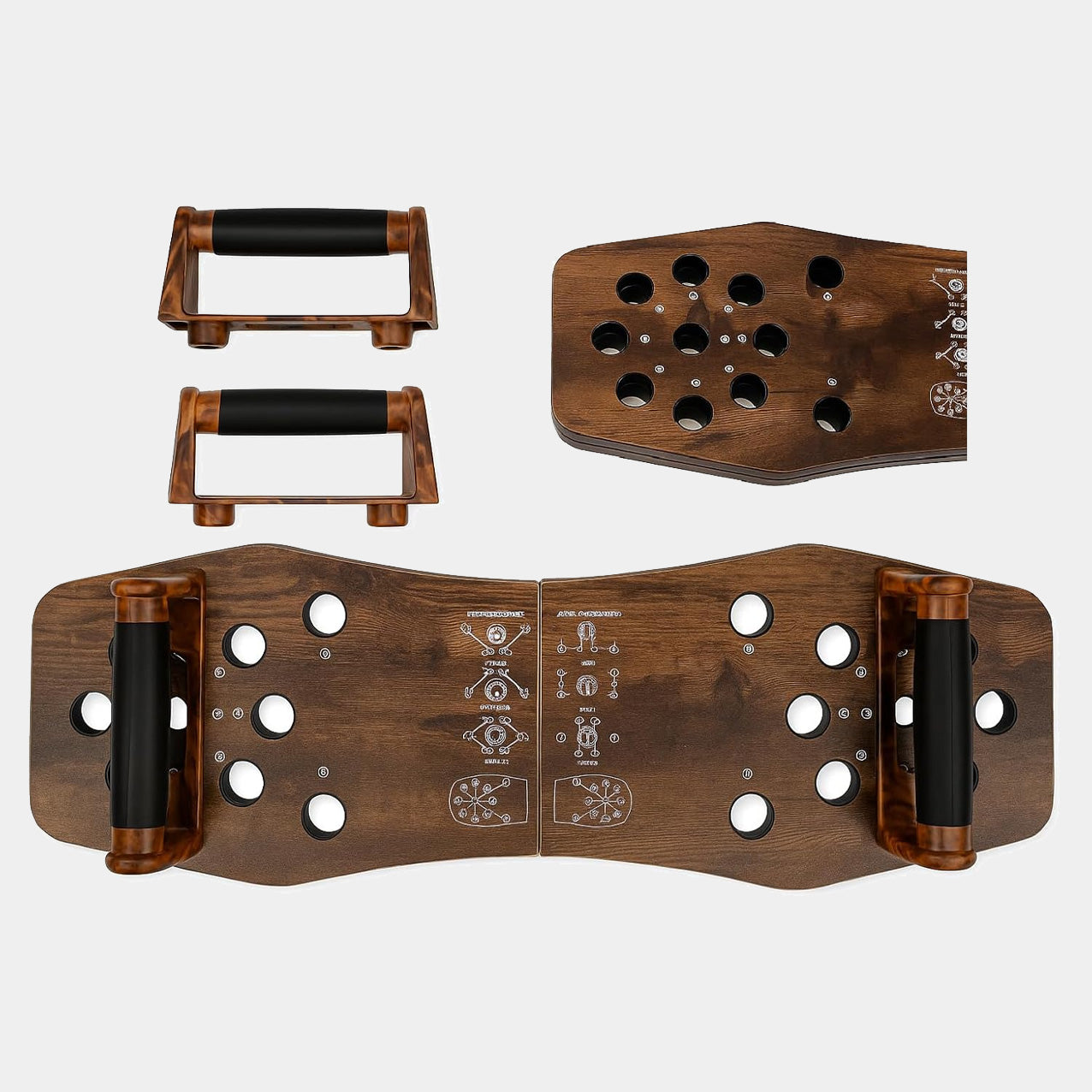 Planche de Pompes Pliable en Bois Massif