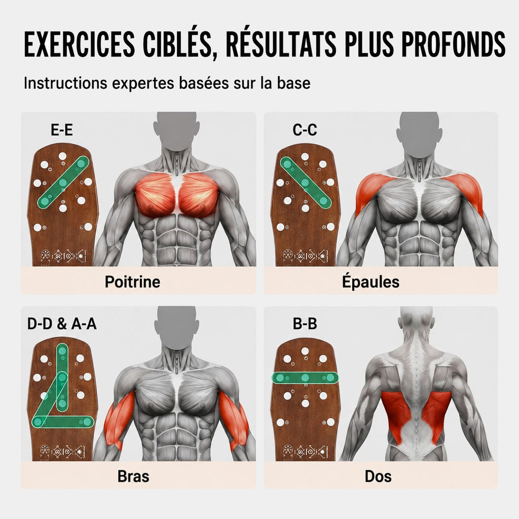 Planche de Pompes Pliable en Bois Massif
