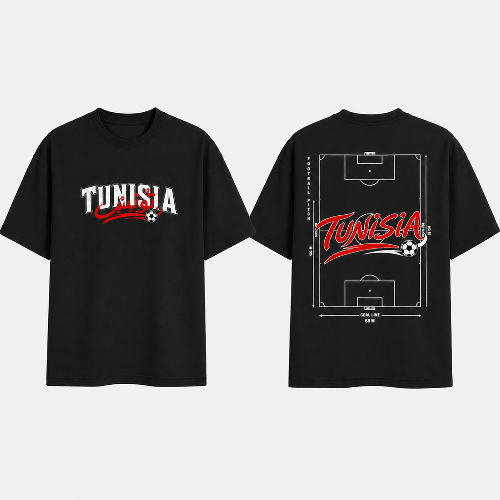 T-shirt Tunisie Football Oversize Unisexe