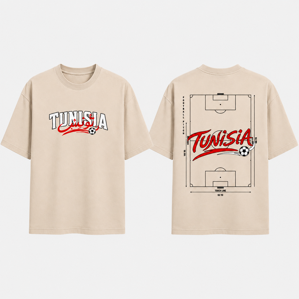 T-shirt Tunisie Football Oversize Unisexe