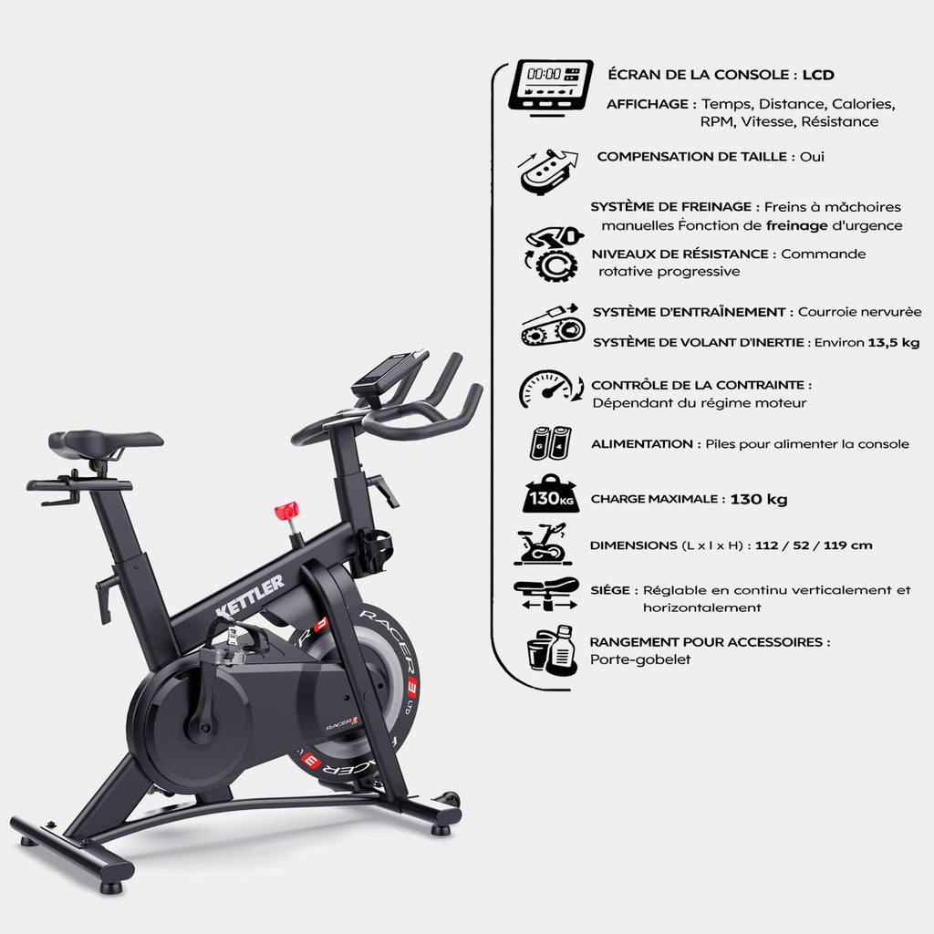 VÉLO DE SPINNING  RACER 3 LTD KETTLER