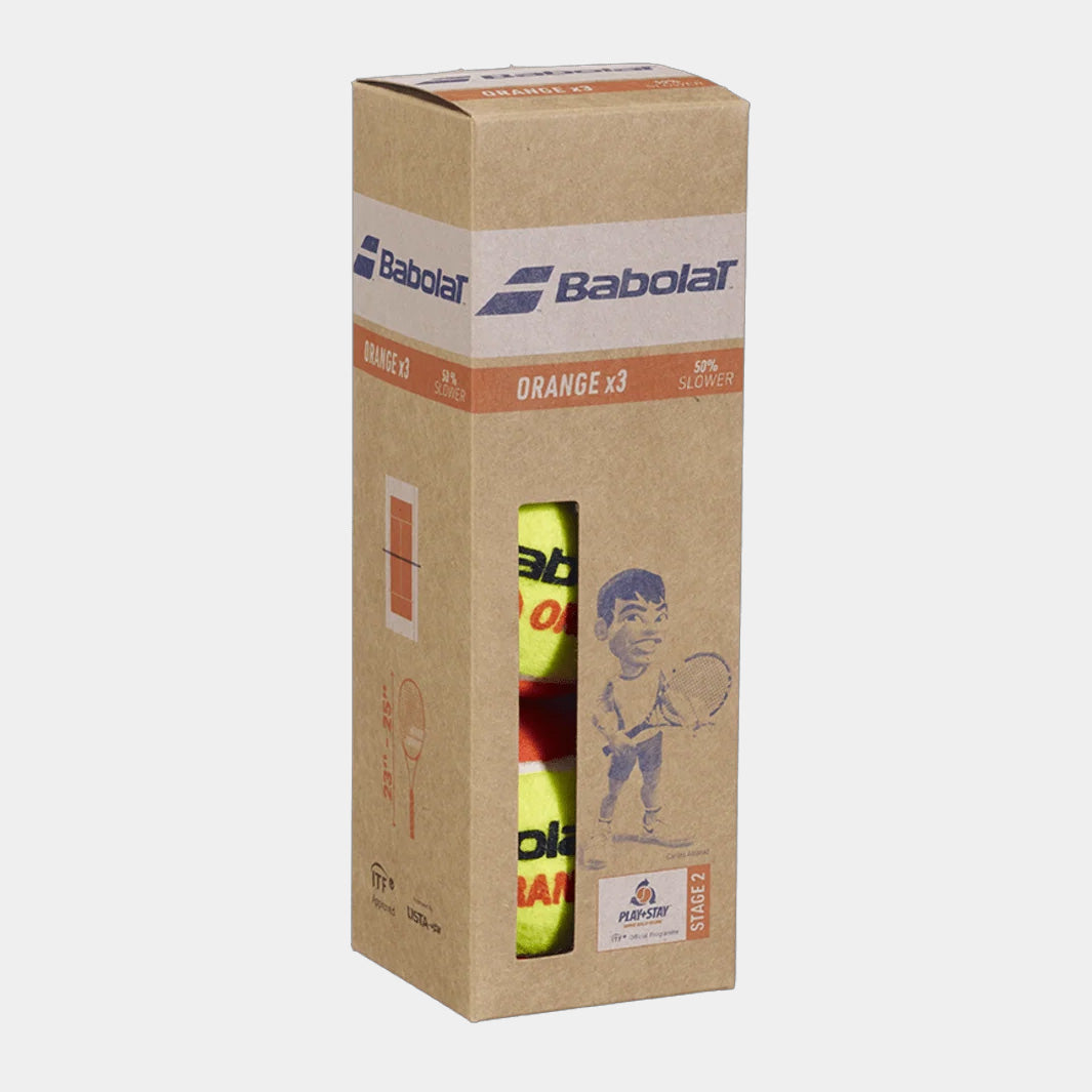 Babolat Junior Stage 2 Orange Tennis Balls (3 Ball Pack)